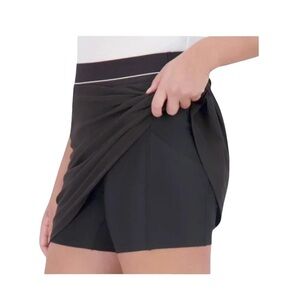Soybu Size XXL Skort Black Skirt Inner-Shorts Pockets Elastic Waist Stretch. New